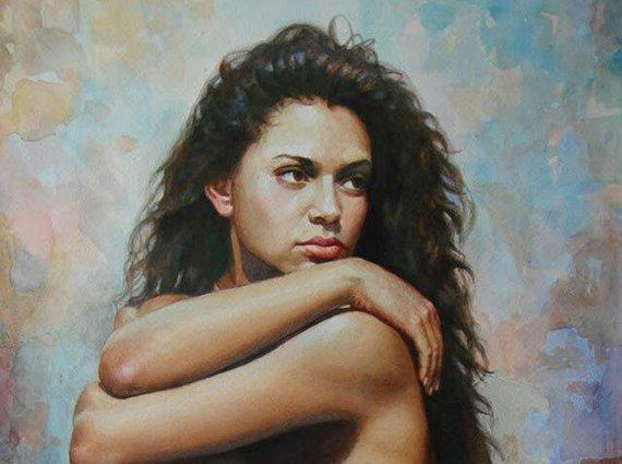Personalized Oil Painting From Photos, handcraft art on Canvas-Show Case EAR100519-24