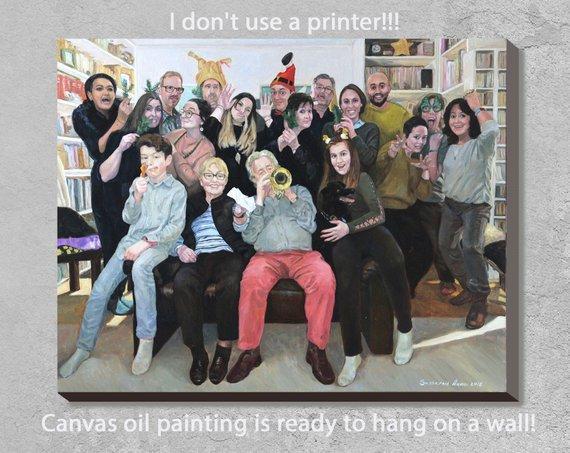 Personalized Oil Painting From Photos, handcraft art on Canvas-Show Case MFO100464-36