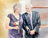 F&S Gift Store Couples Portraits Oil Painting on Canvas (based on photo)