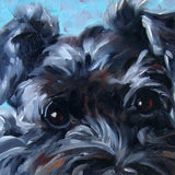 F&S Gift Store ChipperSkipper, Original Art, CUSTOM Pet Portrait Oil Paintings by puci, dog paintings, 10x10"