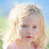 F&S Gift Store Custom child's' portrait on stretched canvas hand painted from your photo, realistic painting of children, lifelike digital art