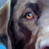 F&S Gift Store Happy Tongue, custom Pet Portrait Oil Painting by puci, 8x8"