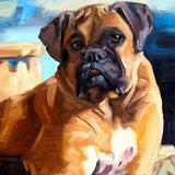 F&S Gift Store BOXERS & BULLDOGS, custom Pet Portrait Oil Paintings by puci, 10x10"