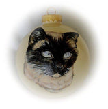 F&S Gift Store Custom cat portrait paintings Christmas ornament, personalized cat portrait ornament