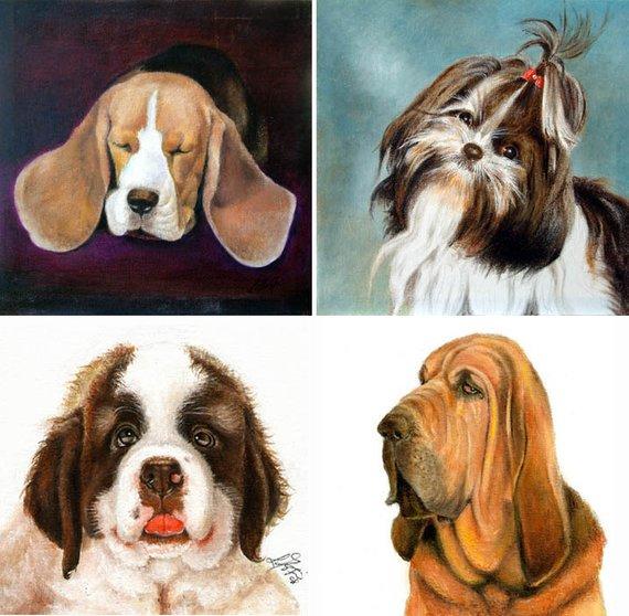 F&S Gift Store 12x16 Photograpy PORTRAIT SERVICE Custom Oil Painting 1 Pet Artwork Dog Cat