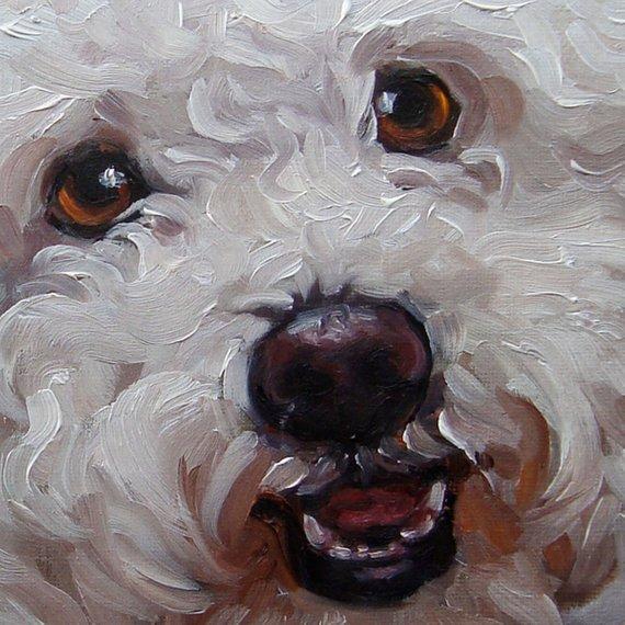 F&S Gift Store Pet Lovers, custom Pet Portrait Oil Painting by puci, 8x8"