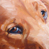 F&S Gift Store Golden LIVELY at the Lake Place, custom Pet Portrait Oil Painting by puci, 12x12"
