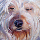 F&S Gift Store A Meditative Moment, custom Pet Portrait Oil Painting by puci, 8x8"
