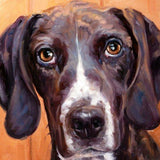 F&S Gift Store Hooked on Hounds, custom Pet Portrait Oil Painting by puci, 8x10"