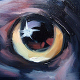 F&S Gift Store Mystical Black Cat, custom cat painting, Pet Portrait Oil Painting by puci, 8x8"