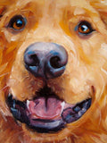 F&S Gift Store Golden Babu Boo, custom Pet Portrait Oil Painting, 12x12"