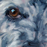 F&S Gift Store Puttin' Poodle, custom Pet Portrait Oil Painting, 8x8"
