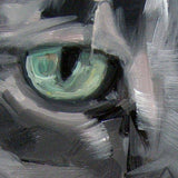 F&S Gift Store TotallyTubularTabby Cat portrait painting custom Pet portrait oil painting by puci, 8x8"