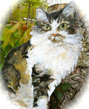 F&S Gift Store Custom Pet Portrait examples: Simon oil paintings 6"X12" includes easel