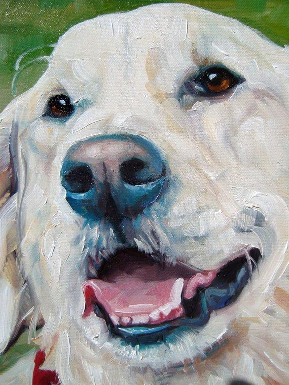 F&S Gift Store Smiles'nStyles, CUSTOM Pet Portrait Oil Painting by puci, 10x10"