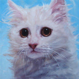 F&S Gift Store PetParade,custom pet portrait oil painting,dog portrait,cat portrait by puci,free shipping,8x8"