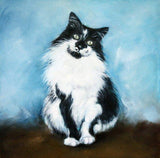 F&S Gift Store Custom Cat Painting, Custom Pet Portraits, Oil Painting, Pet Portrait, Portrait Commission, Animal Portrait, 8x8, Cat Portrait