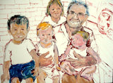 F&S Gift Store Sold Proud Grandpa Original Oil Painting Custom Oil Painting Family Portrait Gift for dad Portrait Paint 30x40 by Marlene Kurland Example