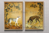 F&S Gift Store original oil painting,hand oil painting,custom pet portrait,framed,ready to hang, huge 48''x36'' pet portrait painting 2 dogs
