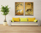 F&S Gift Store original oil painting,hand oil painting,custom pet portrait,framed,ready to hang, huge 48''x36'' pet portrait painting 2 dogs