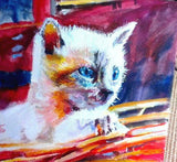 F&S Gift Store CUSTOM PET Painting Animal Art portrait pet abstract impressionism style modern art style fine art acrylic oil contemporary
