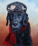 F&S Gift Store Traveling Buddy, Custom Pet Portrait Oil Painting by puci, 10x12"