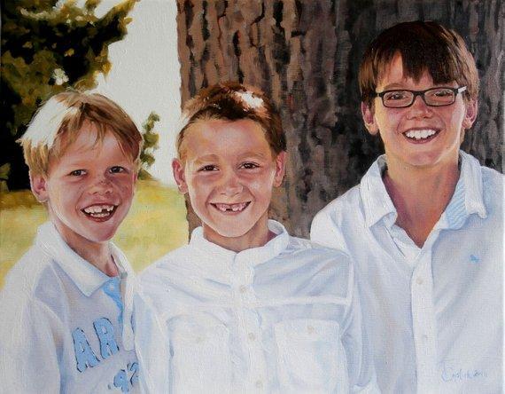 Personalized Oil Painting From Photos, handcraft art on Canvas-Show Case REF101592-36