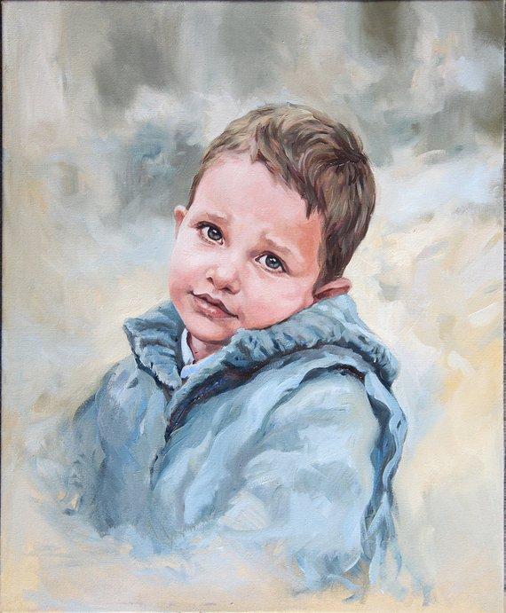 Personalized Oil Painting From Photos, handcraft art on Canvas-Show Case POR100922-20