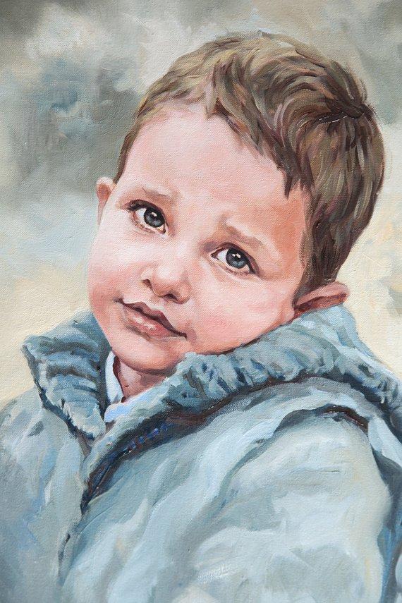 Personalized Oil Painting From Photos, handcraft art on Canvas-Show Case POR100922-20