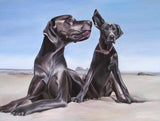 F&S Gift Store CUSTOM PET PORTRAIT - Oil Painting - Dog Painting - Great Dane - Custom Portrait
