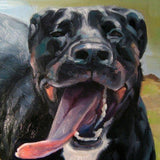 F&S Gift Store Hot Dog, CUSTOM Pet Portrait Oil Painting by puci, 10x10"