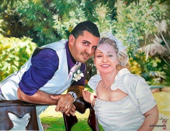 Personalized Oil Painting From Photos, handcraft art on Canvas-Show Case LLK102598-24