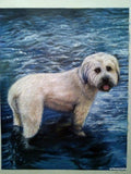 F&S Gift Store Dog portrait from photo, large oil painting on canvas. 100% money-back guarantee