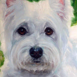 F&S Gift Store WonderfulWesties, custom Pet Portrait Oil Painting by puci, 8x8"