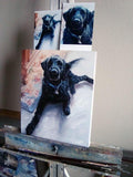 F&S Gift Store TailWagger Labradoodle, Custom Pet Portrait Oil Painting by puci, 10x12"