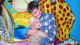 F&S Gift Store Couple portrait from photo, large oil painting on canvas. 100% money-back guarantee