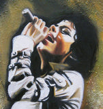 F&S Gift Store Hand oil painting,portrait from photo,framed,ready to hang,40''x20'' celebrity art Michael Jackson painting