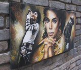 F&S Gift Store Hand oil painting,portrait from photo,framed,ready to hang,40''x20'' celebrity art Michael Jackson painting