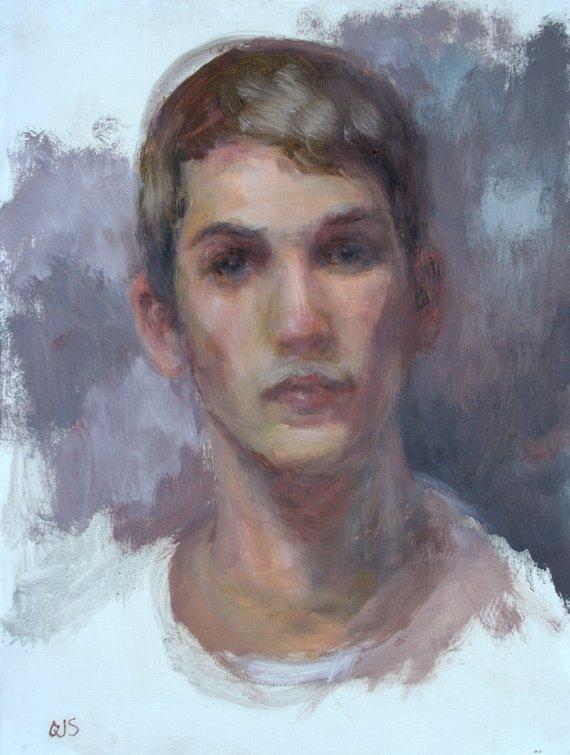 F&S Gift Store Boyfriend - Print or Custom Original Oil Portrait Painting - Impressionist Portrait - Fine Art