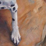 F&S Gift Store Dalmatian, PolitePooch, custom pet portrait oil painting by puci, 10x10"