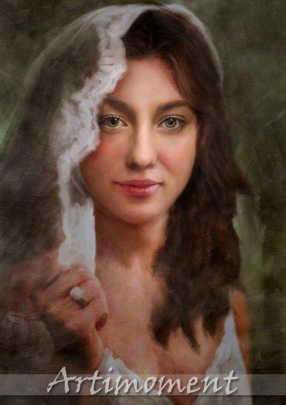 Personalized Oil Painting From Photos, handcraft art on Canvas-Show Case PTM101358-12