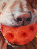F&S Gift Store Golden Retriever, custom pet portrait oil painting by puci, 8x10"