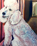 F&S Gift Store Commission Oil Painting Custom Pet Portrait of Handsome Proud Lyndon Original Oil Painting by Marlene Kurland 20x24 SOLD