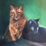 F&S Gift Store 12"x12" Custom 2 Pet Portrait by LaPine Design -Oil Painting on Gallery Wrapped Canvas