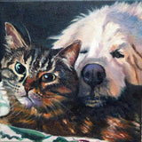 F&S Gift Store 12"x12" Custom 2 Pet Portrait by LaPine Design -Oil Painting on Gallery Wrapped Canvas