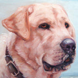 F&S Gift Store Golden Days at the Seashore, CUSTOM Pet Portrait Oil Painting by puci, 10x10"