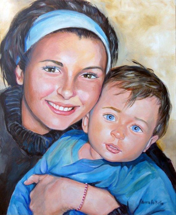 F&S Gift Store Custom portrait from photo - hand painted - oil on canvas