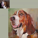 F&S Gift Store The CUSTOM Pet Dog doggie Portrait Oil farm animals Painting commissioned Memorial Birthday Gift