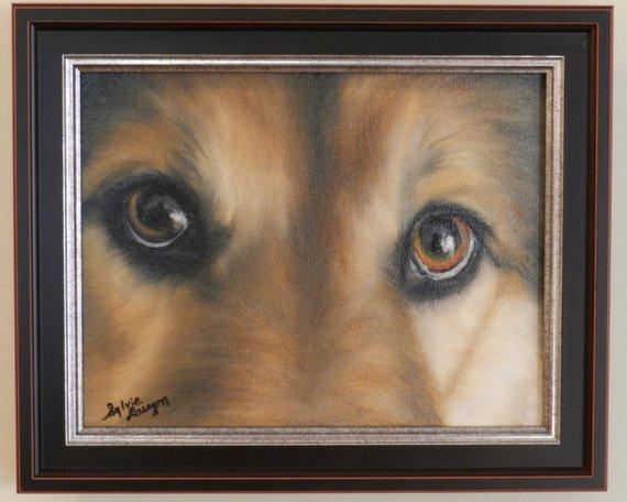 F&S Gift Store I create a portrait of your pet from a photo on a canvas with oil paint.