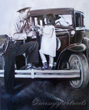 F&S Gift Store CUSTOM PORTRAIT - Oil Painting - From a Black and White Photo - Perfect Gift